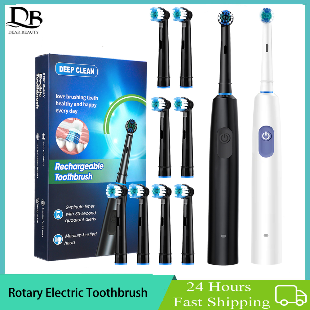 Teeth Whitening Or Tooth Whitening - Rechargeable Rotary Electric Toothbrush 5 Modes