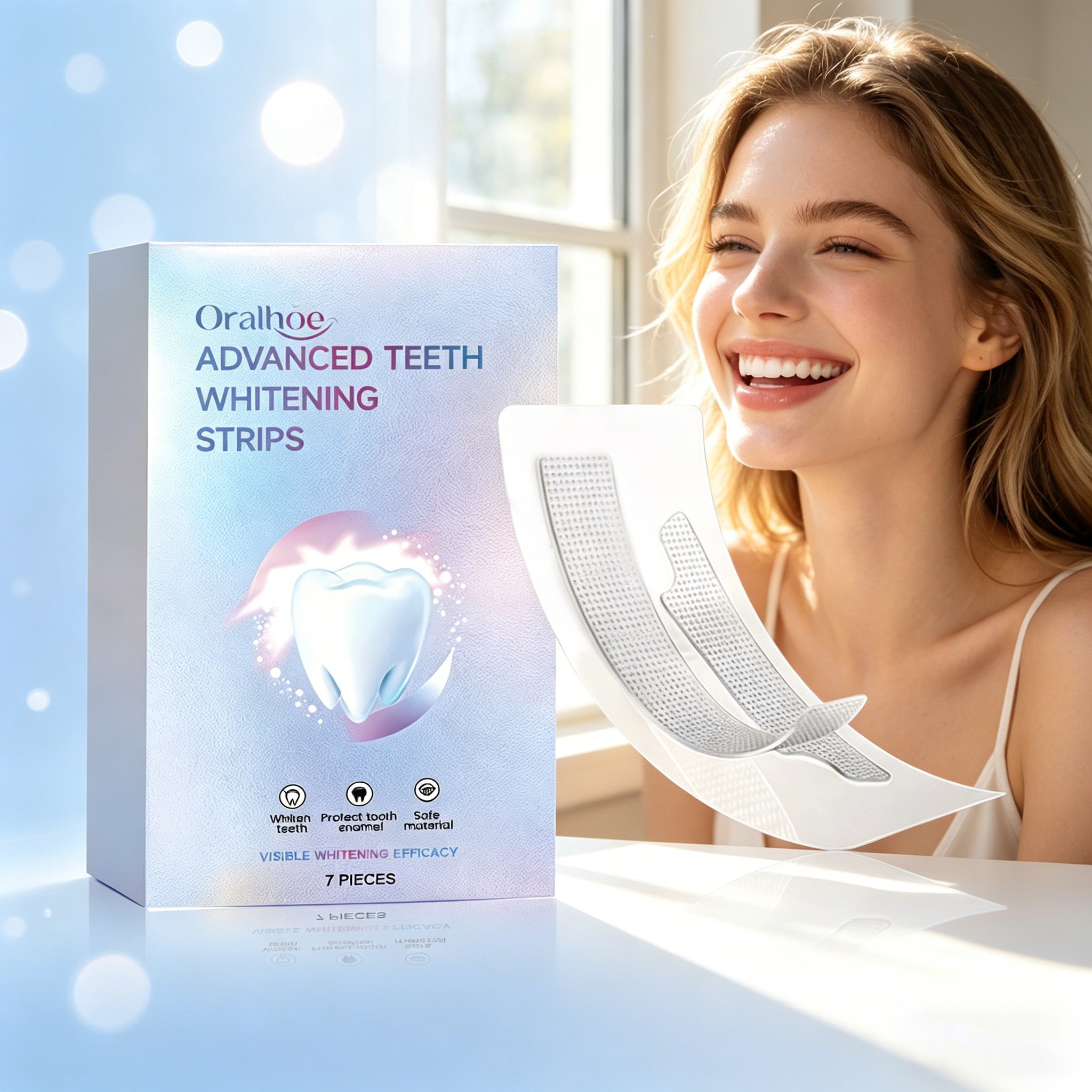 Teeth Whitening Or Tooth Whitening - ORALHOE 7pcs Whitening Strips Remove Plaque