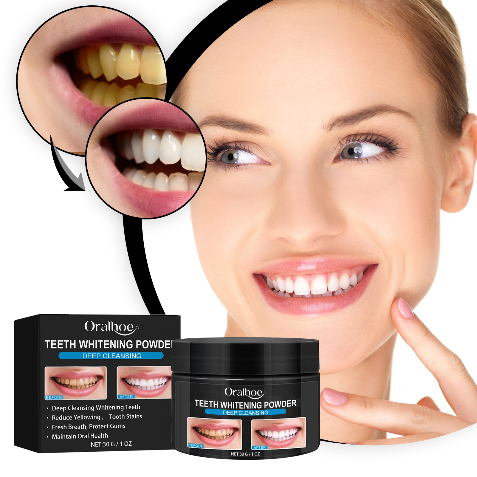 Teeth Whitening Charcoal - Charcoal Whitening Teeth Powder Cleaning Dental