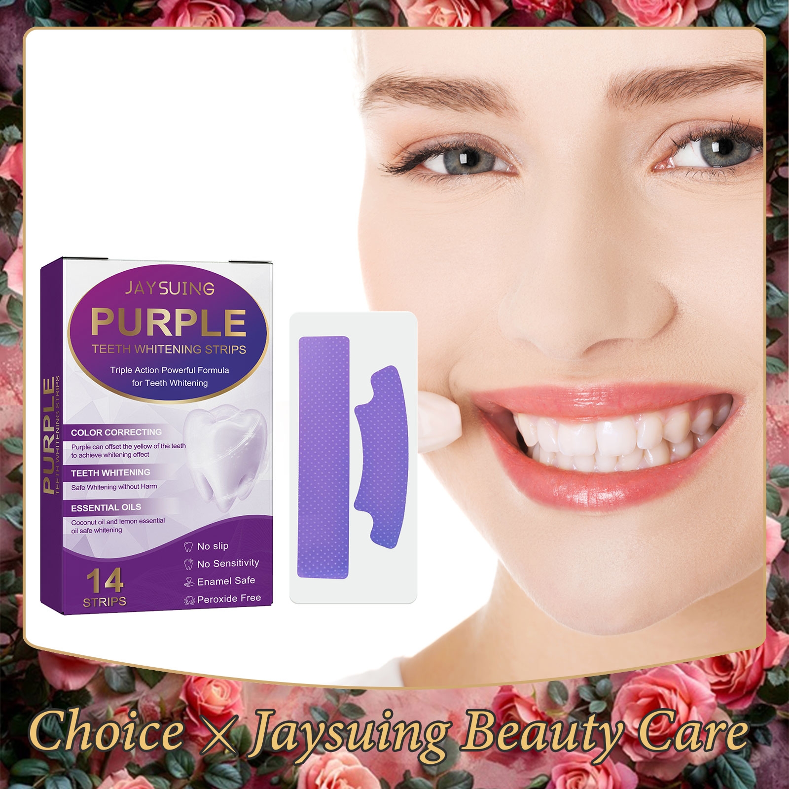 Teeth Whitening At Home - 14pcs/box Teeth Bleaching Strip Purple Dental