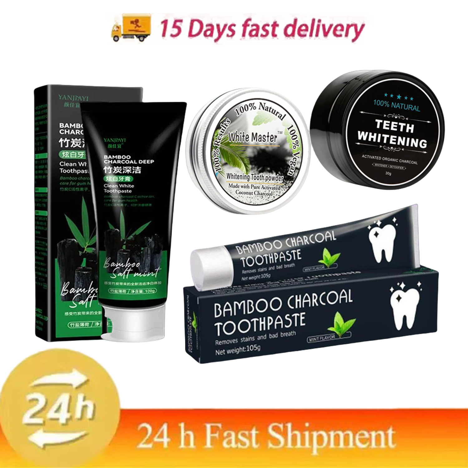 Bamboo Charcoal Toothpaste Whi - Teeth Whitening Charcoal review and price