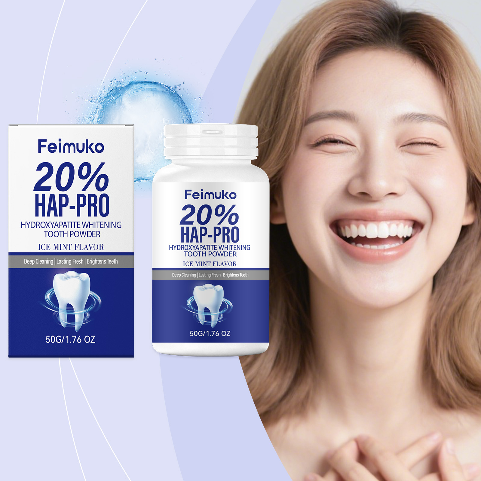 20% Hydroxyapatite Tooth Powde - Teeth Whitening At Home review and price