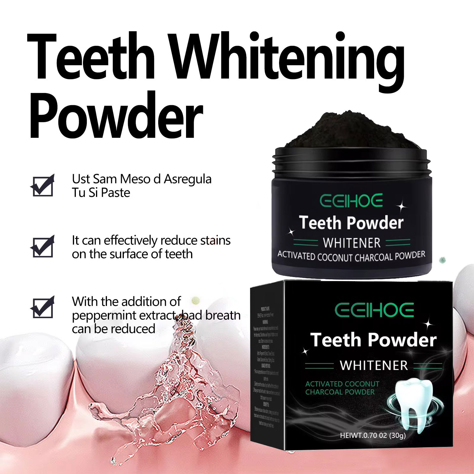 EELHOE Charcoal Powder for Tee - Teeth Whitening Charcoal review and price