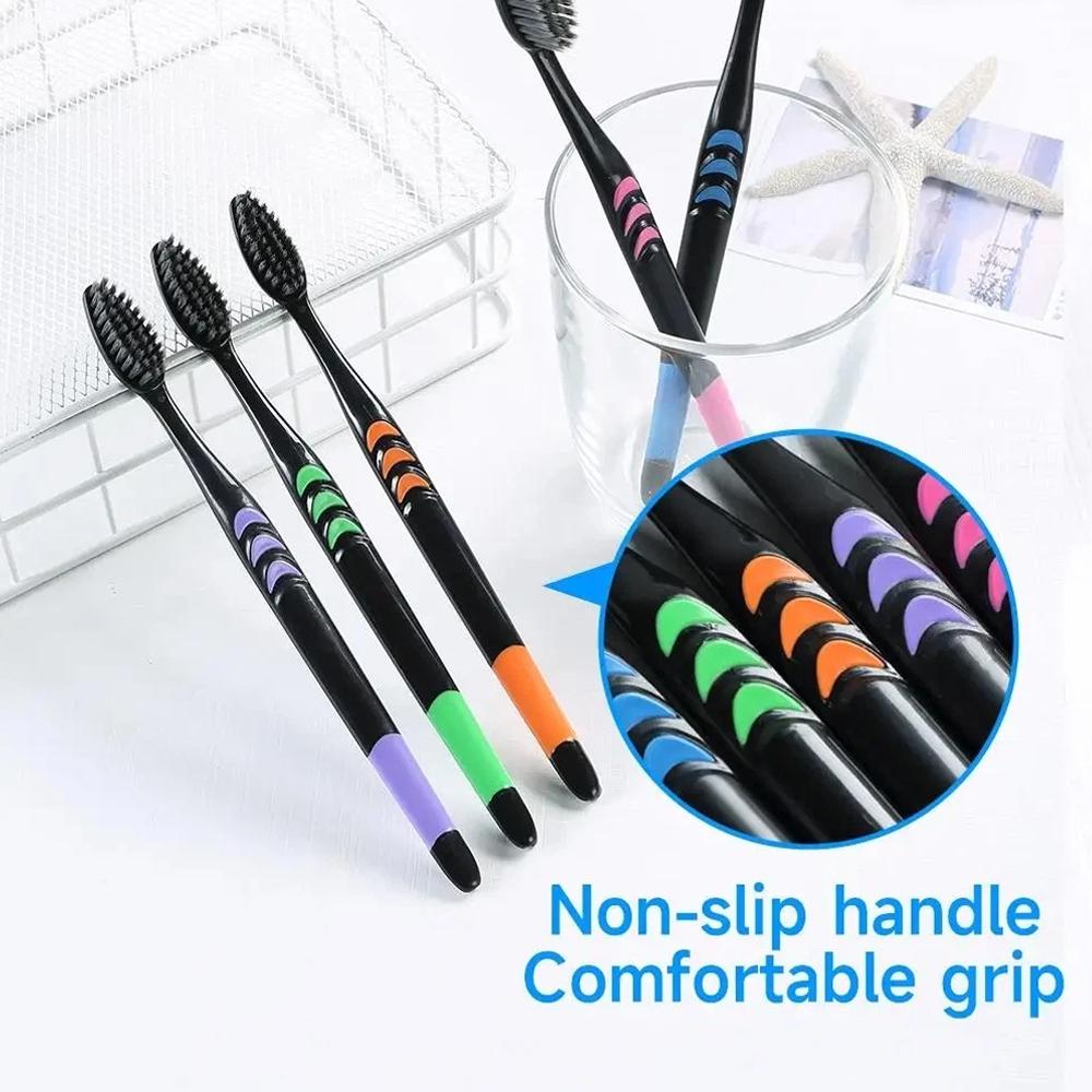 10PCS Toothbrush Natural Bambo - Teeth Whitening Charcoal review and price