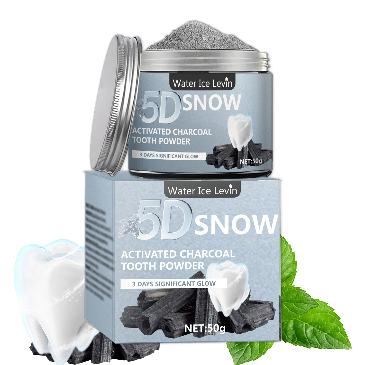 Water Ice Levin 5D Snow Activa - Teeth Whitening Charcoal review and price