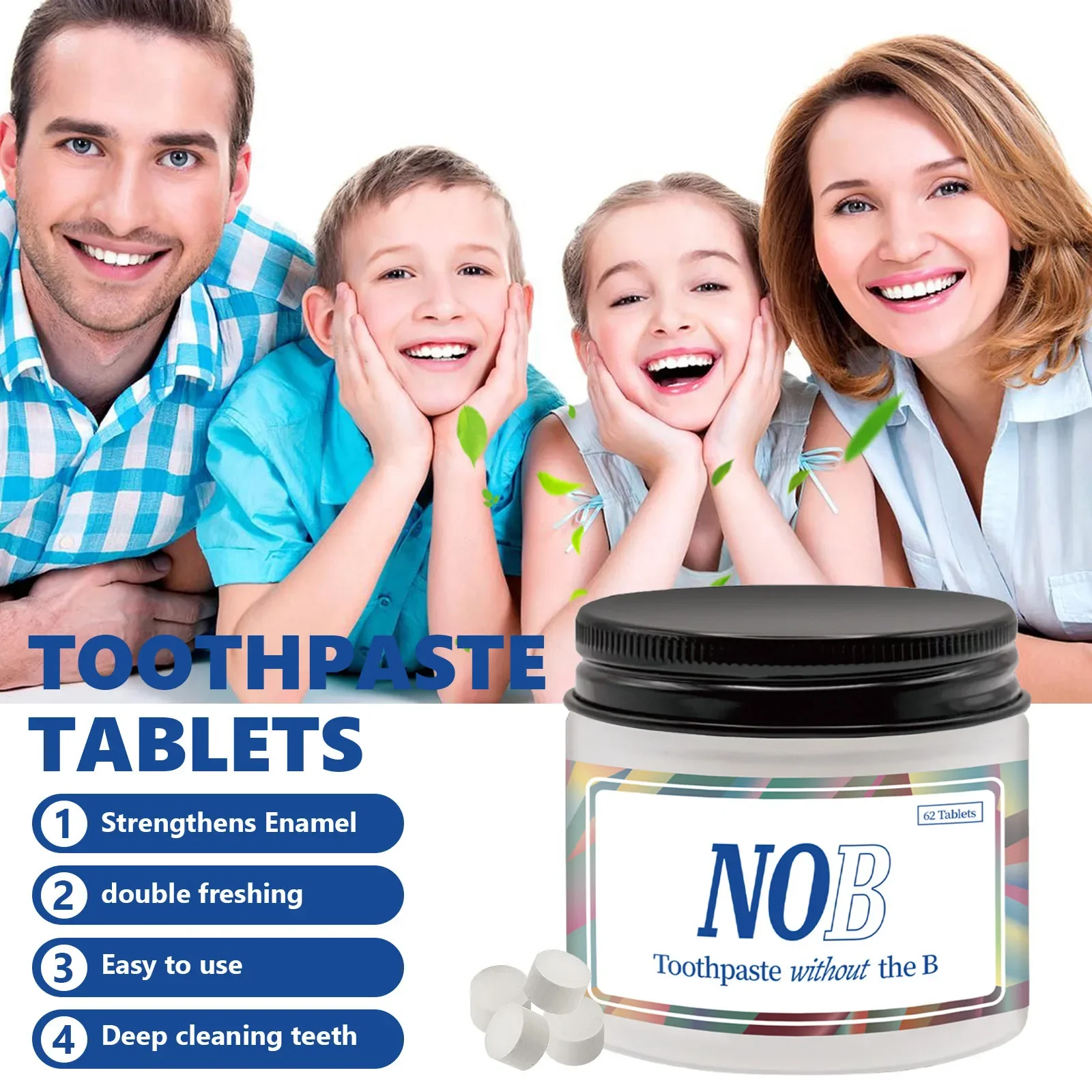 Solid Toothpaste Tablets Mint  - Teeth Whitening Charcoal review and price