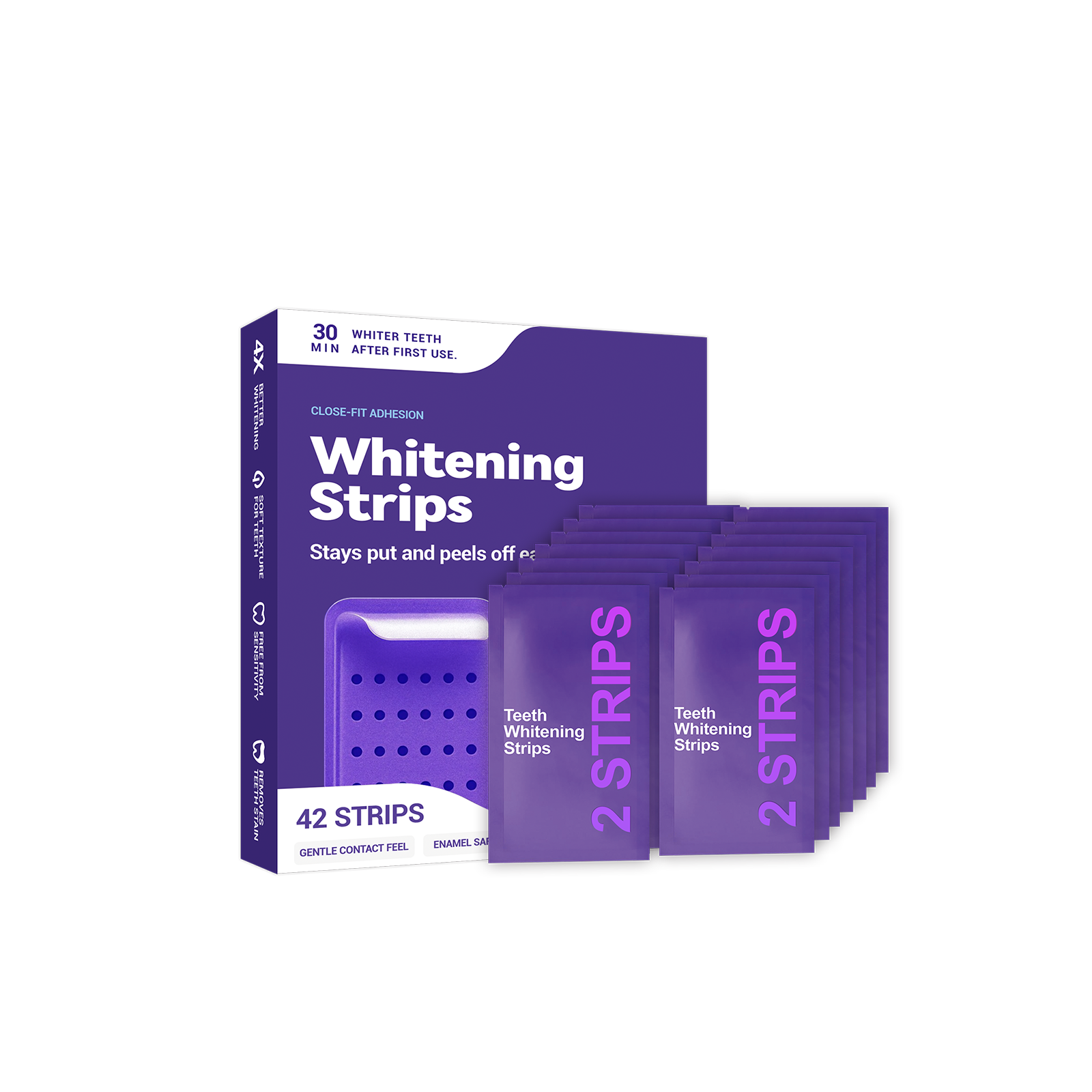 Purple Teeth Whitening Strips  - Teeth Whitening At Home review and price