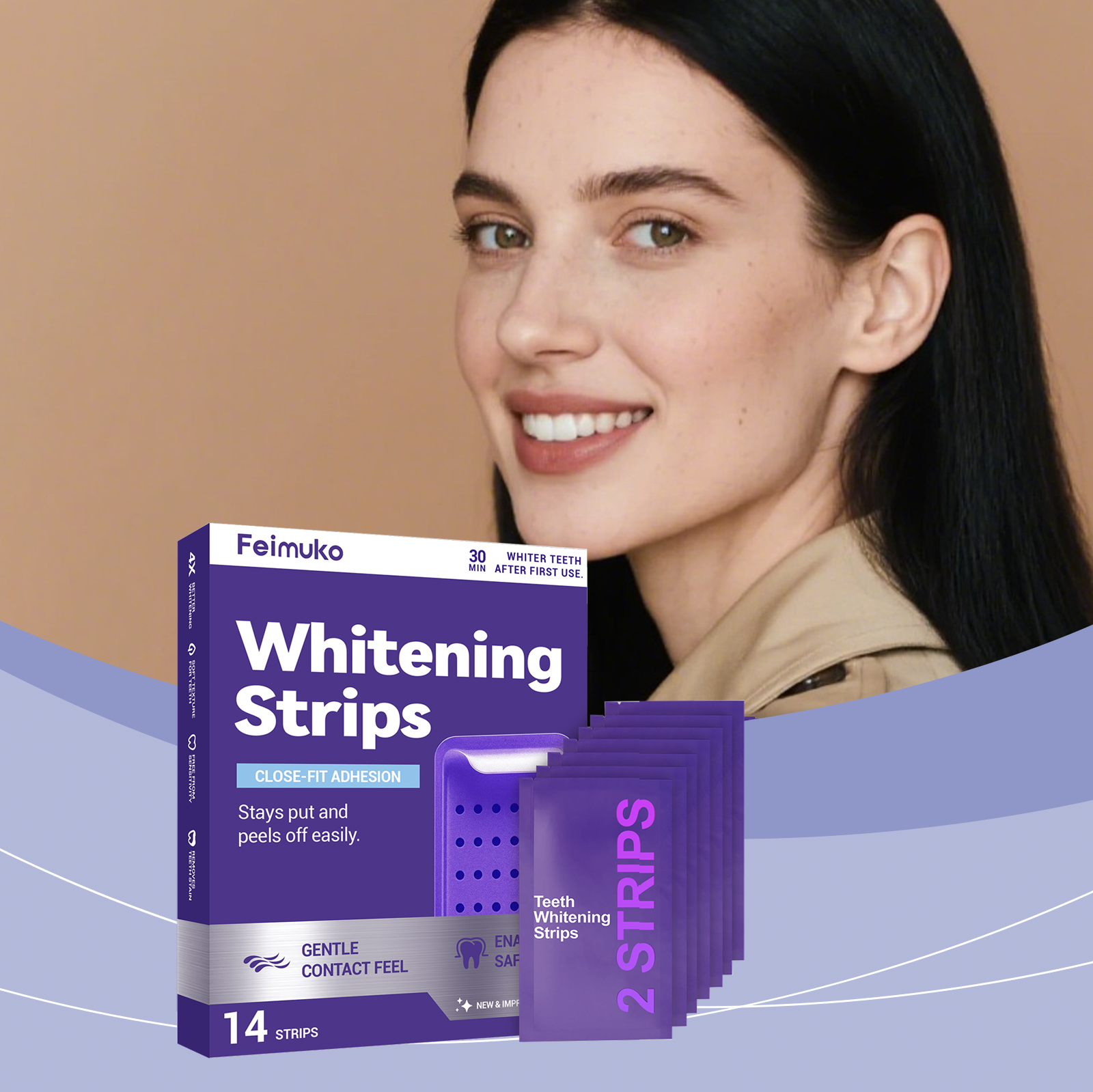 Purple Teeth Whitening Strips  - Teeth Whitening At Home review and price