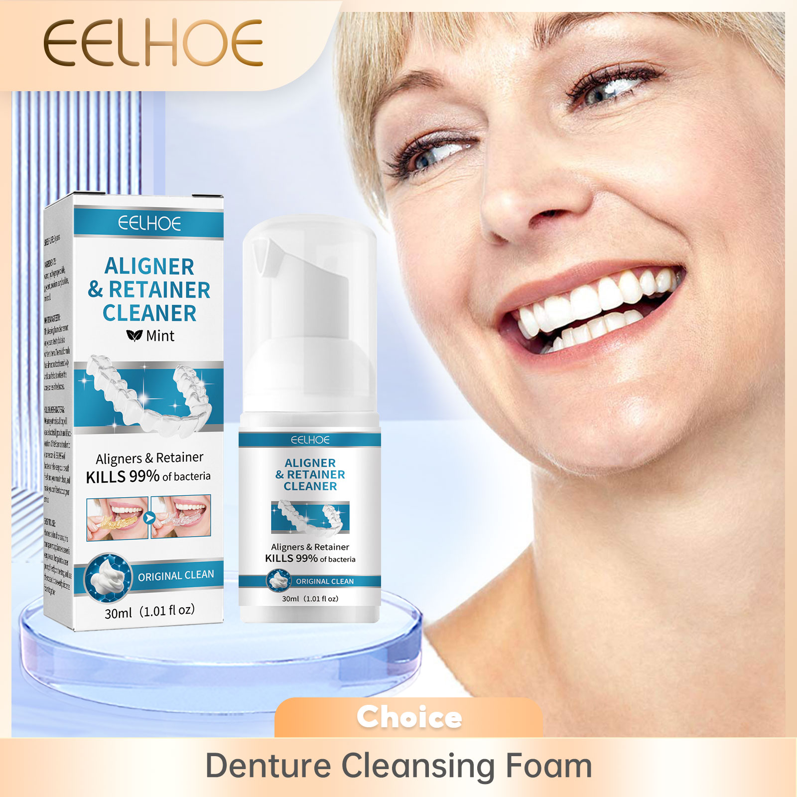 Aligner Denture Cleaner Foam D - Teeth Whitening Natural review and price