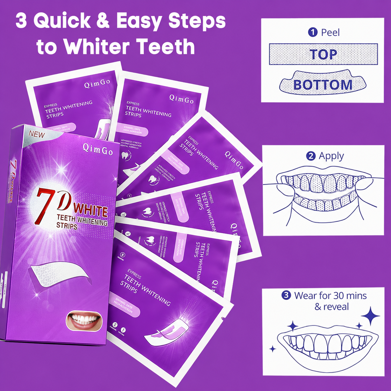 Purple Teeth Whitening Strip N - Teeth Whitening At Home review and price