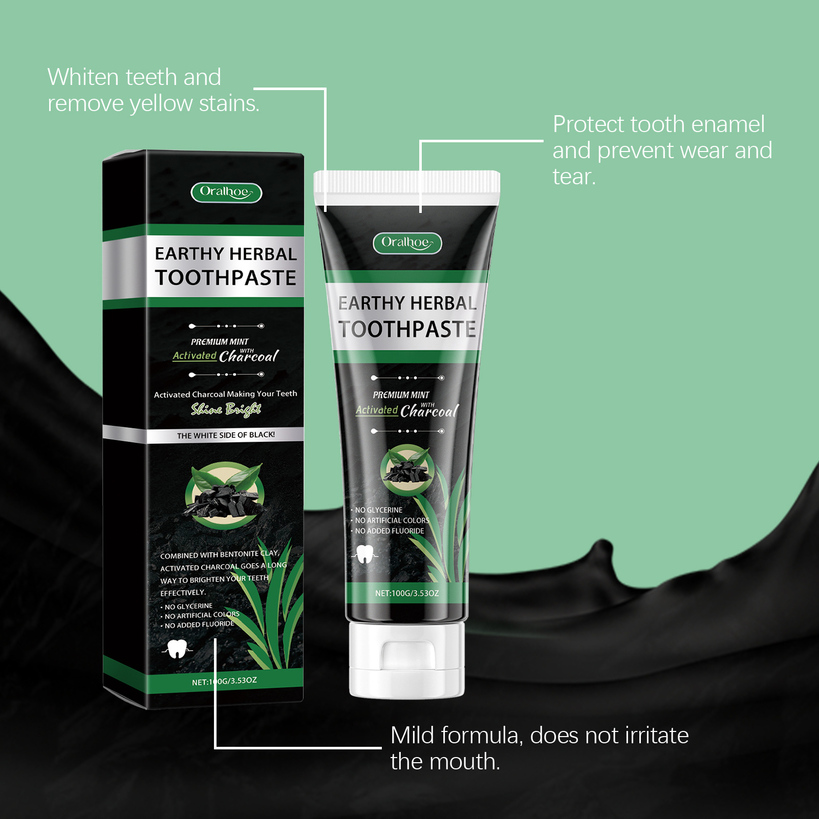 Bamboo Charcoal Mint Toothpast - Teeth Whitening Charcoal review and price