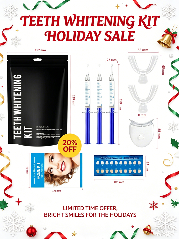 Glorysmile Teeth Kit - LED Lig - Teeth Whitening Gel Syringes review and price